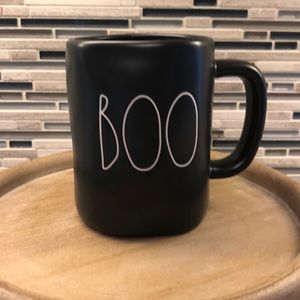Rae Dunn black “BOO” mug